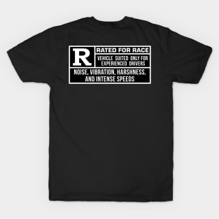 Rated R For Race - Black/White T-Shirt